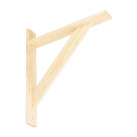 6 Équerres en Bois Renforcées 280x320 mm - Pin Naturel - Fixation Solide - D-Work