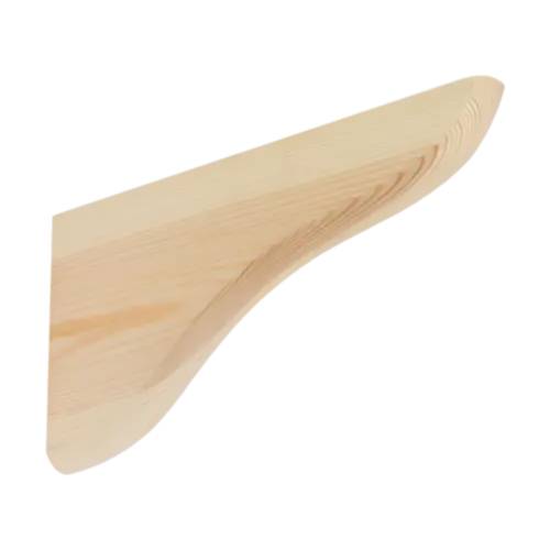 6 Équerres Plates Bois 120x215 mm - Pin Naturel - Fixation Solide - D-Work