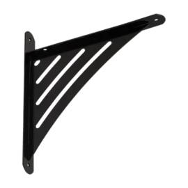 10 Équerres Triangulaires Ajourées 194x200x26 mm - Noir - Fixation Solide - D-Work