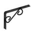 10 Équerres Décoratives Droites Wop 150 C - 150X100 mm Noire - D-Work