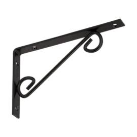 10 Équerres Décoratives Droites 200x125 mm - Noires - Fixation et Décoration - D-Work