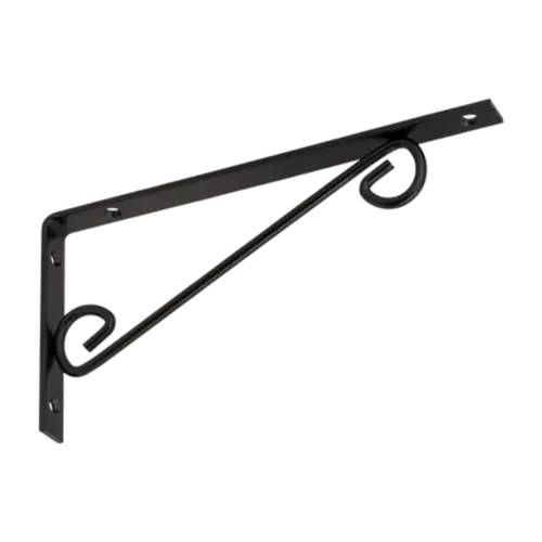 10 Équerres Décoratives Droites Wop 250 C - 250X125 mm Noire - D-Work