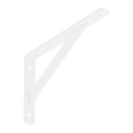 10 Équerres Renforcées 200x125x20x3 mm - Acier Blanc - Fixation Solide - D-Work