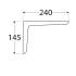 10 Équerres Avec Cache Plastique Wspp 240 - 240X145X35 mm Blanche - D-Work