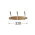 4 Patères Murales Pour Vêtements Drs Wuc 1 - 320 mm - D-Work