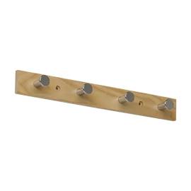 4 Patères Murales Pour Vêtements 325x40 mm - 4 Crochets - Acier - Pratique Et Solide - D-Work