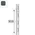 10 Montants Muraux Simples Rainurés 500 mm - Anthracite - Fixation Murale Fiable - D-Work