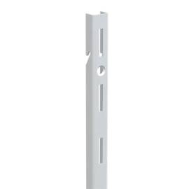 10 Montants Muraux Simples Rainurés 1000 mm - Blanc Intégré - Fixation Murale Fiable - D-Work