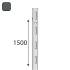 10 Montants Muraux Simples Rainurés 1500 mm - Anthracite - Fixation Murale Fiable - D-Work