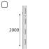 10 Montants Muraux Simples Rainurés Integri Blanc Awls 2000 Bi - 2000 mm - D-Work