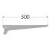10 Consoles Simples Integri 500 mm - Anthracite - Fixation Murale Robuste - D-Work