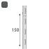 10 Montants Simples Perforés 150 mm - Anthracite Intégré - D-Work