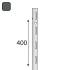 10 Montants Muraux Simples Rainurés Integri Anthracite Awls 400 Sz - 400 mm - D-Work