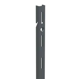 10 Montants Muraux Simples Rainurés 900 mm - Anthracite - Fixation Murale Fiable - D-Work
