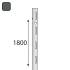 10 Montants Muraux Simples Rainurés 1800 mm - Anthracite - Fixation Murale Durable - D-Work