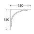 10 Équerres BOW 150x150 mm - Acier Cz Noir Mat - Fixation Robuste - D-Work