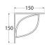 10 Équerres Tramp 150 SR 150x150 mm - Argent Mat - Fixation Robuste - D-Work
