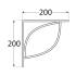 10 Équerres Tramp 200 SR 200x200 mm - Argent Mat - Fixation Robuste - D-Work