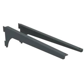 10 Consoles Ensemble 380 mm - Anthracite - Fixation Robuste - D-Work
