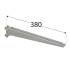 10 Consoles Ensemble 380 mm - Anthracite - Fixation Robuste - D-Work