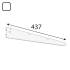 10 Consoles Inclinées 15° Integri Blanc Arob 420 Bi - 437X72 mm - D-Work