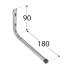10 Crochets Simples Droits 90x180 mm - Acier - Fixation Polyvalente - D-Work
