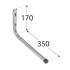 10 Crochets Simples Droits 170x350 mm - HPP 350 - Acier Résistant - D-Work