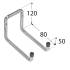 5 Crochets Doubles Type U H2U 120x80x50 mm - Acier - Fixation Polyvalente - D-Work