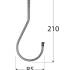 5 Crochets Ronds Auto-Vissants 210x85 mm - Acier Zingué - Fixation Pratique - D-Work