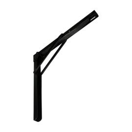 Equerre Pliante Renforcée 560x580 mm - Acier Noir - Robuste et Pratique - D-Work