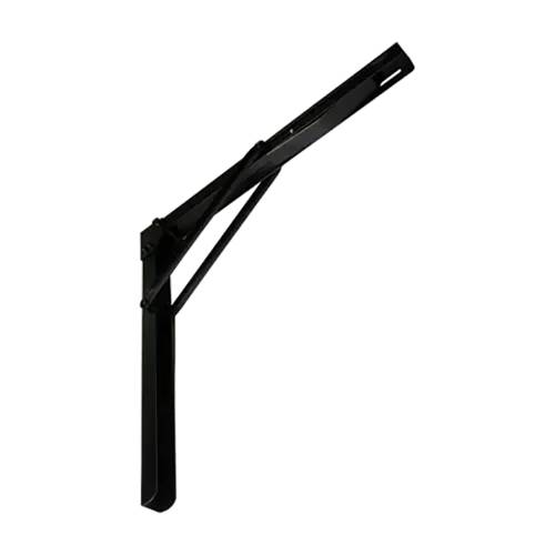 Equerre Pliante Renforcée 560x580 mm - Acier Noir - Robuste et Pratique - D-Work