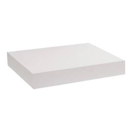 3 Étagères Murales Flottantes 235x235 mm - Blanc Haute Brillance - Design Moderne - D-Work