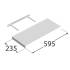 3 Étagères Murales Flottantes Blanches Fs 60/24 Bi - 595X235 mm - D-Work