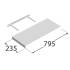 3 Étagères Murales Flottantes 795x235 mm - Blanc - Design Moderne et Pratique - D-Work