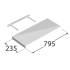 3 Étagères Murales Flottantes Blanches Haute Brillance Fsg 80/24 Bi - 795X235 mm - D-Work