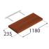 3 Étagères Murales Flottantes Finition Pomme Fs 118/24 Jb - 1180X235 mm - D-Work