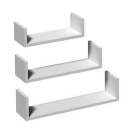 3 Ensembles D'Étagères Blanc (Type U) Fus 1 - 420/340/260 mm - D-Work
