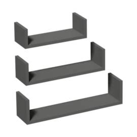 3 Ensembles d’Étagères Type U Gris 420x340x260 mm - D-Work