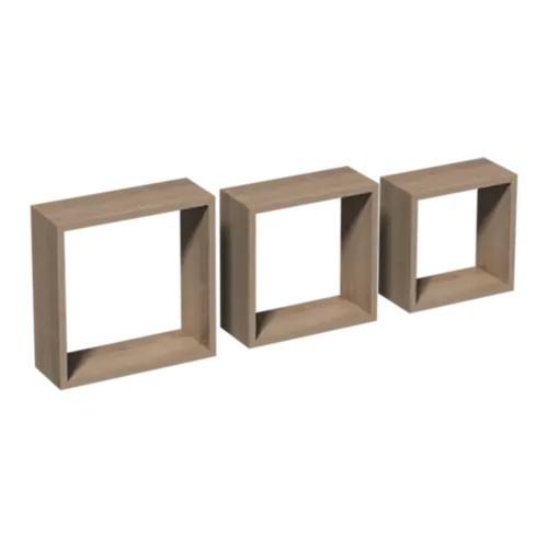 3 Étagères Carrées Chêne Sonoma 270x240x210 mm - Ensemble Pratique - D-Work