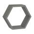 3 Étagères Hexagonales Grises FHS 300 30x26x11.5 cm - Bois MDF - Décoration Murale Pratique - D-Work