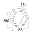 3 Étagères Hexagonales Grises FHS 300 30x26x11.5 cm - Bois MDF - Décoration Murale Pratique - D-Work