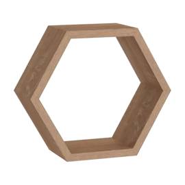 3 Étagères Hexagonales Chêne Sonoma Fhs 300 - 300X260X115X18 mm - D-Work