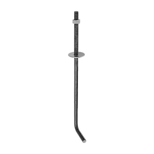 10 Ancrages de Toiture 350x12 mm - Non Peints - Acier Durable - D-Work