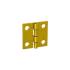 50 Charnières Zinguées Bichromatées 50x46x1 mm - Fixation Durable - D-Work