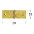 20 Charnières Simples Z 60x55x2,5 mm - Acier - Fixation Fiable - D-Work