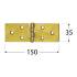 50 Charnières Zss 60 - 60X44X1.0 mm Jaune - D-Work