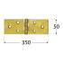 10 Charnières Simples Z 350x50x1,5 mm - Acier - Fixation Fiable - D-Work