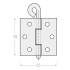 50 Charnières Zinguées 60x48x1 mm - Acier - Fixation Durable - D-Work