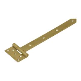 10 Charnières de Portail Galvanisées 350x45x90x3 mm - Acier Zingué - Résistantes et Durables - D-Work