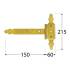 10 Charnières De Portail Décoratives Zob 75 Znz - 75X35X130X2.0 mm Zingué Bichromaté - D-Work